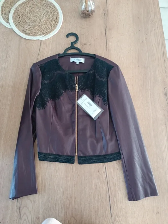 Veste simili cuir neuve femme 42