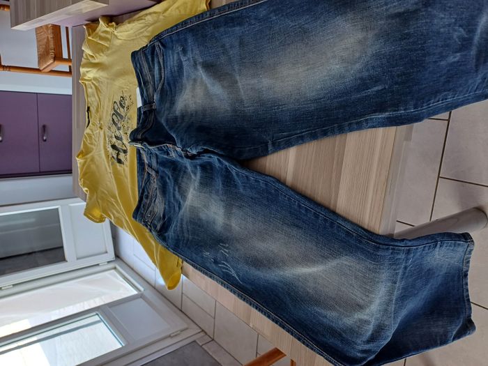 jeans 7/8ème et tee shirt femmes Taille L - photo numéro 4