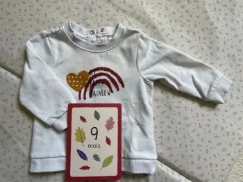 Pull Orchestra blanc 9 mois