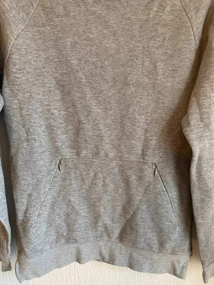 Sweat à capuche Zara à gris homme taille s 36 - photo numéro 4