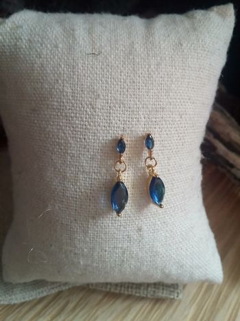 Boucles d'oreilles bohèmes bleues