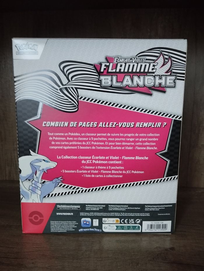 Pokémon collection classeur flamme Blanche - photo numéro 2