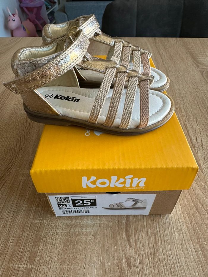 Sandalettes Kokin dorées - photo numéro 2