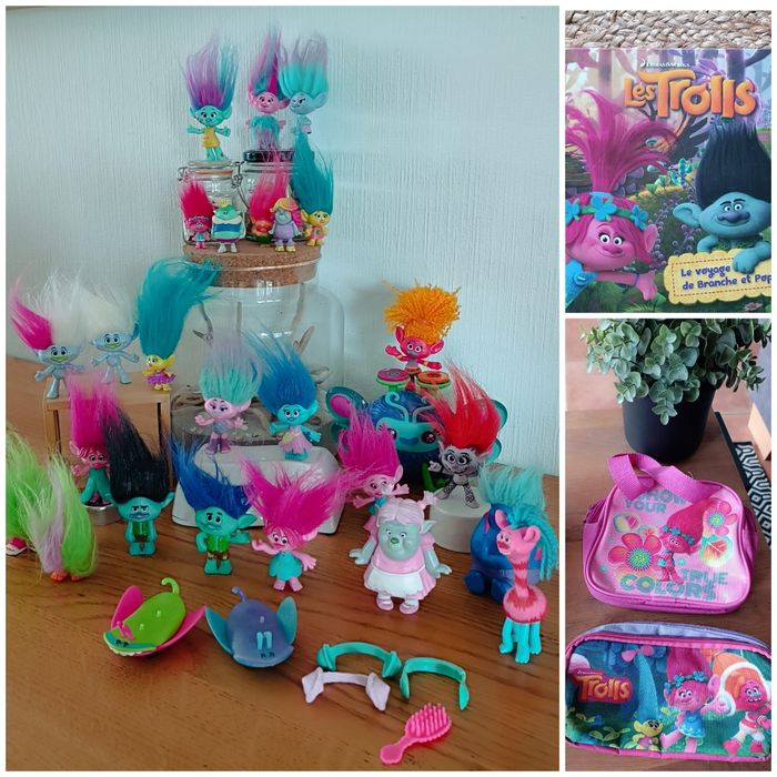 Lot de figurines trolls Poppy et ses amis + cadeaux