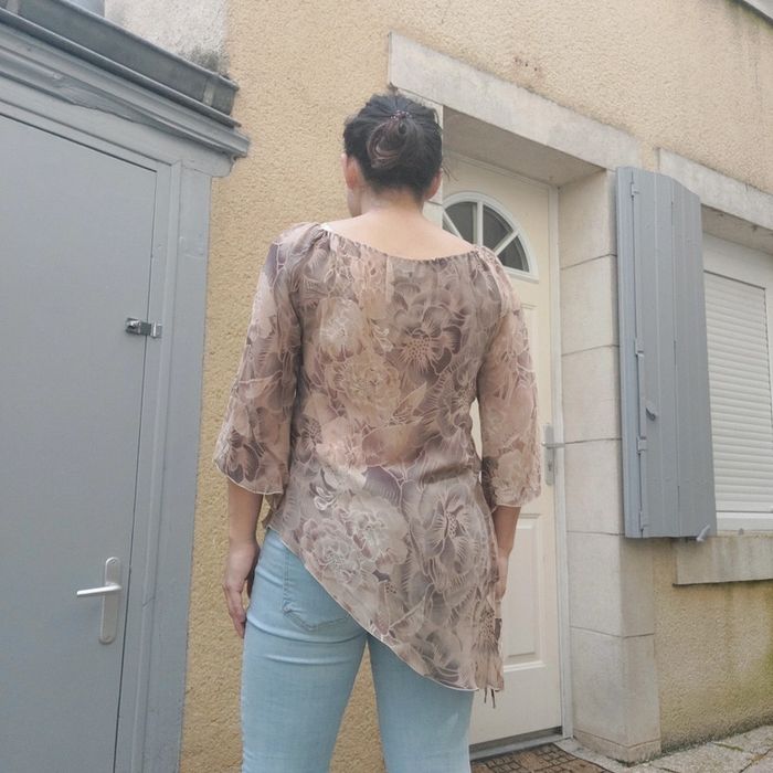 Magnifique blouse Vintage 100% soie pour L - photo numéro 5