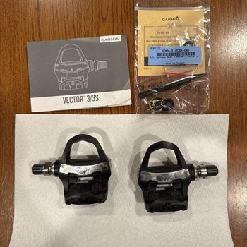 Pédales de vélo de route simple face Garmin Vector 3s avec porte batterie neuve et support