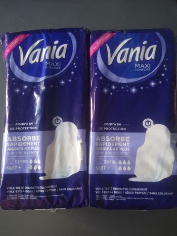 Lot de 2 paquets de Vania maxi confort nuit+