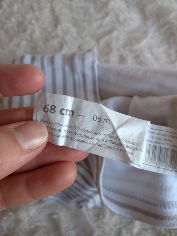 Ensemble (pantalon+boléro+tee shirt manche longue panda) Garçon 6 mois In Extenso - photo numéro 18