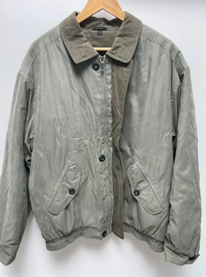 Manteau Jacket B Stone Micro khaki green Mens Size 54 - photo numéro 8