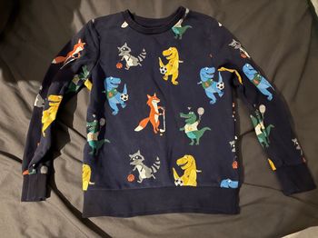 Sweat col rond avec dinosaures 8 ans 128 cm