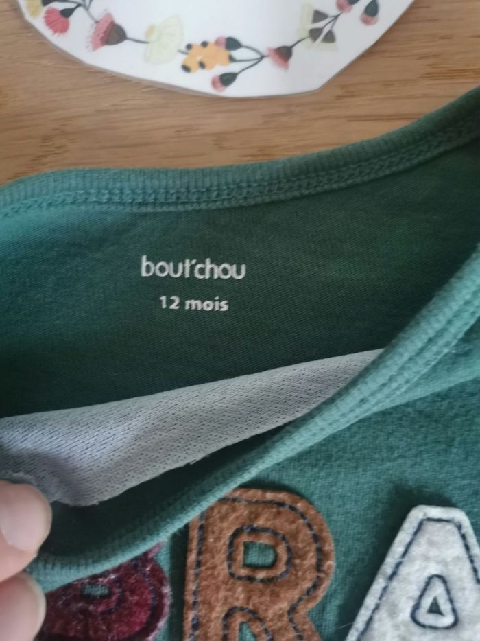 T-shirt à manches longues bébé garçon 12mois boutchou - photo numéro 3