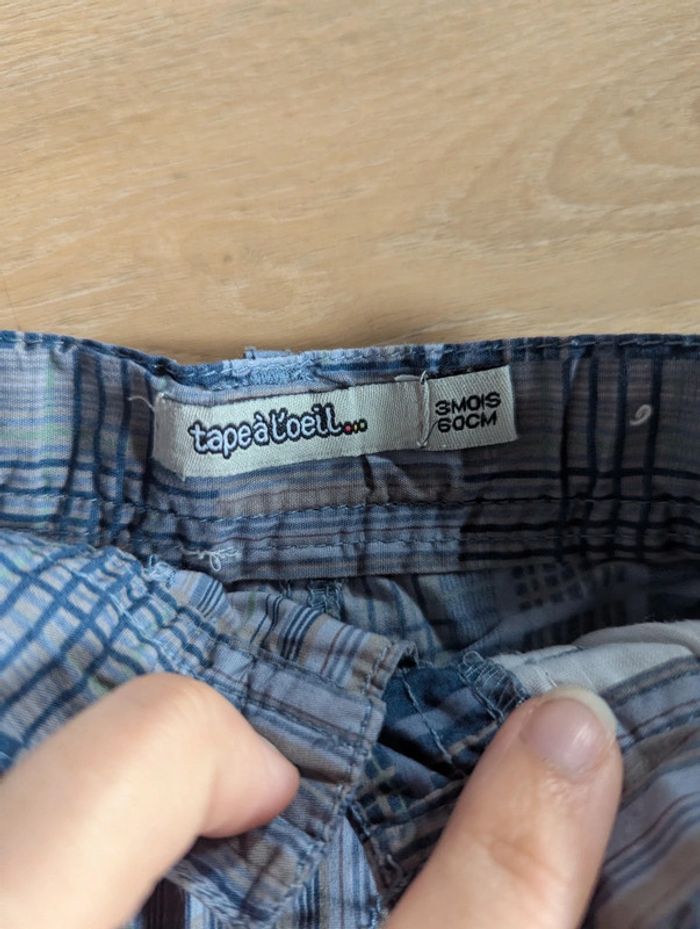 Short Tape à L'oeil 3 mois à carreaux - photo numéro 2