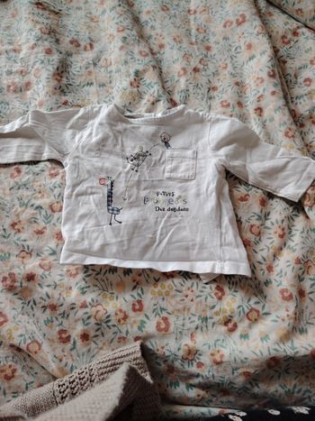 T-shirt à manches longues motif animalier 3 mois 