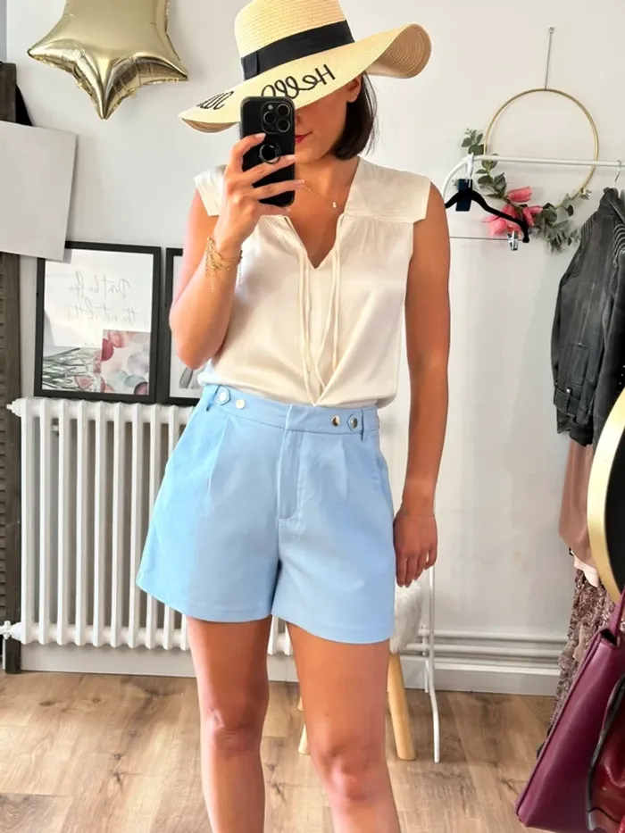Blouse Maje blanc cassé taille 36 - photo numéro 3