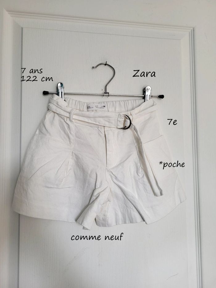 Short été blanc Zara 7 ans impeccable