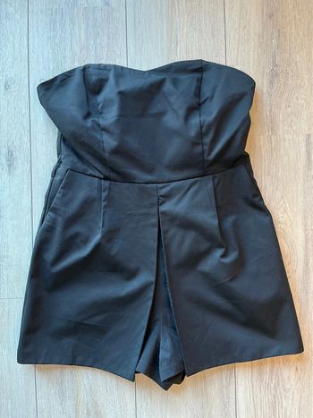 Combi-short bustier noir