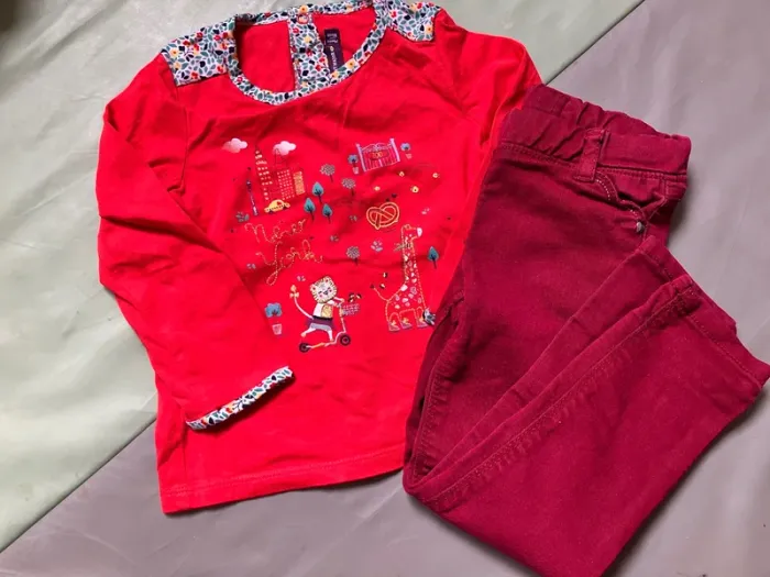 Ensemble tee-shirt ML + pantalon 24mois Sergent Major