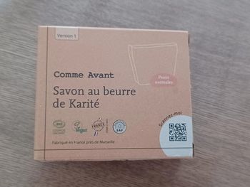 Savon au beurre de karité bio Comme Avant (prix ferme)