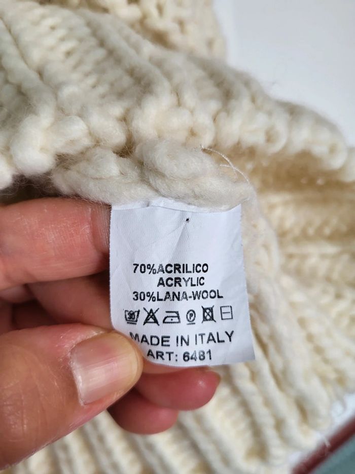 Pull maille ajouré taille S 30% laine sans la chemise - photo numéro 3