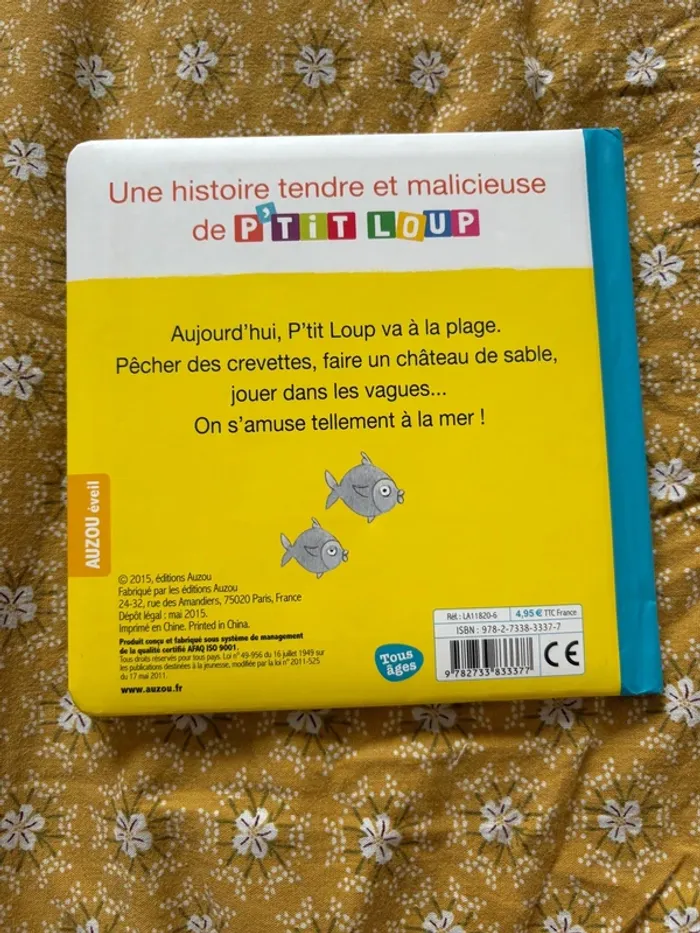 Livre petit loup va à la plage - photo numéro 2