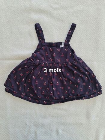 Robe violette cerises P'tit bisou 3 mois