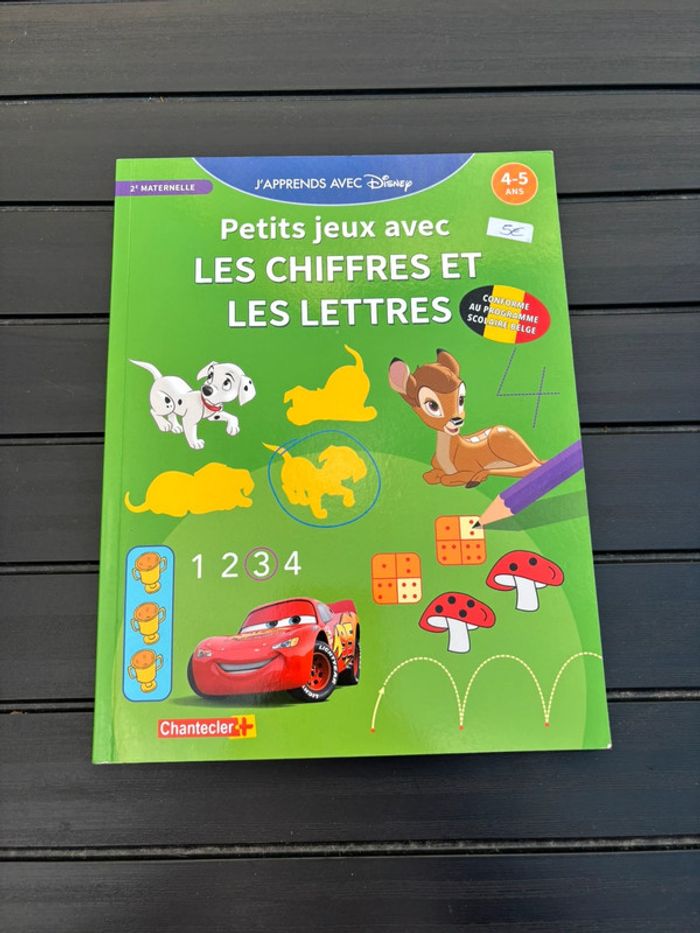 🌺Livre 2e maternelle j’apprends avec Disney les chiffres et les lettres🌺
