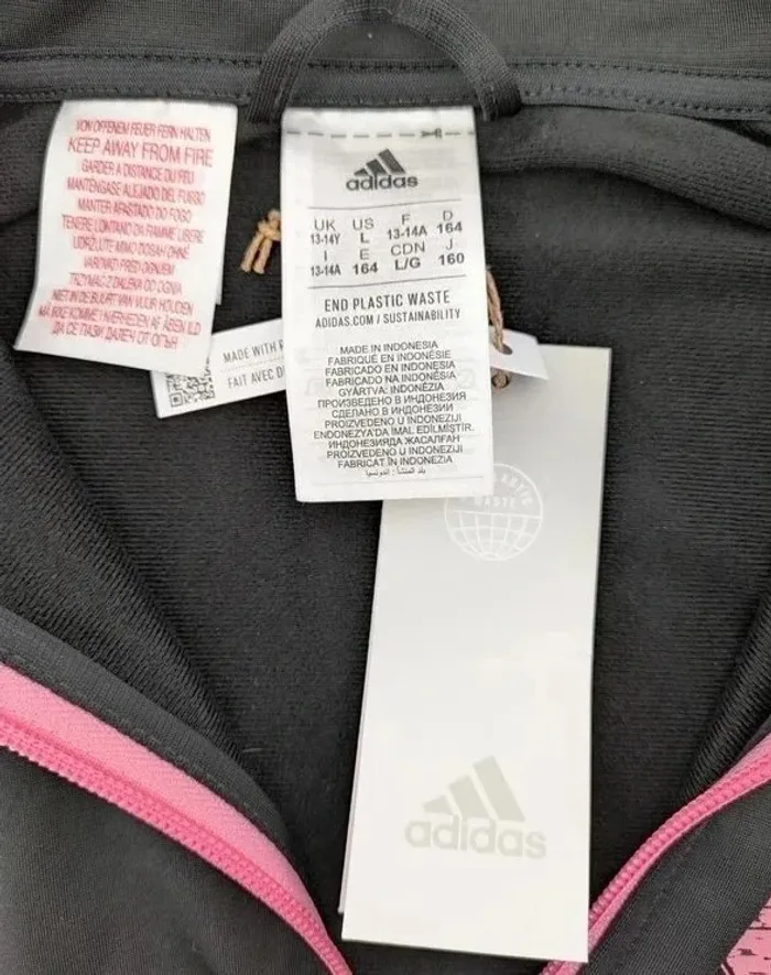 Veste zippée neuve - Adidas - taille 13/14 ans - photo numéro 3