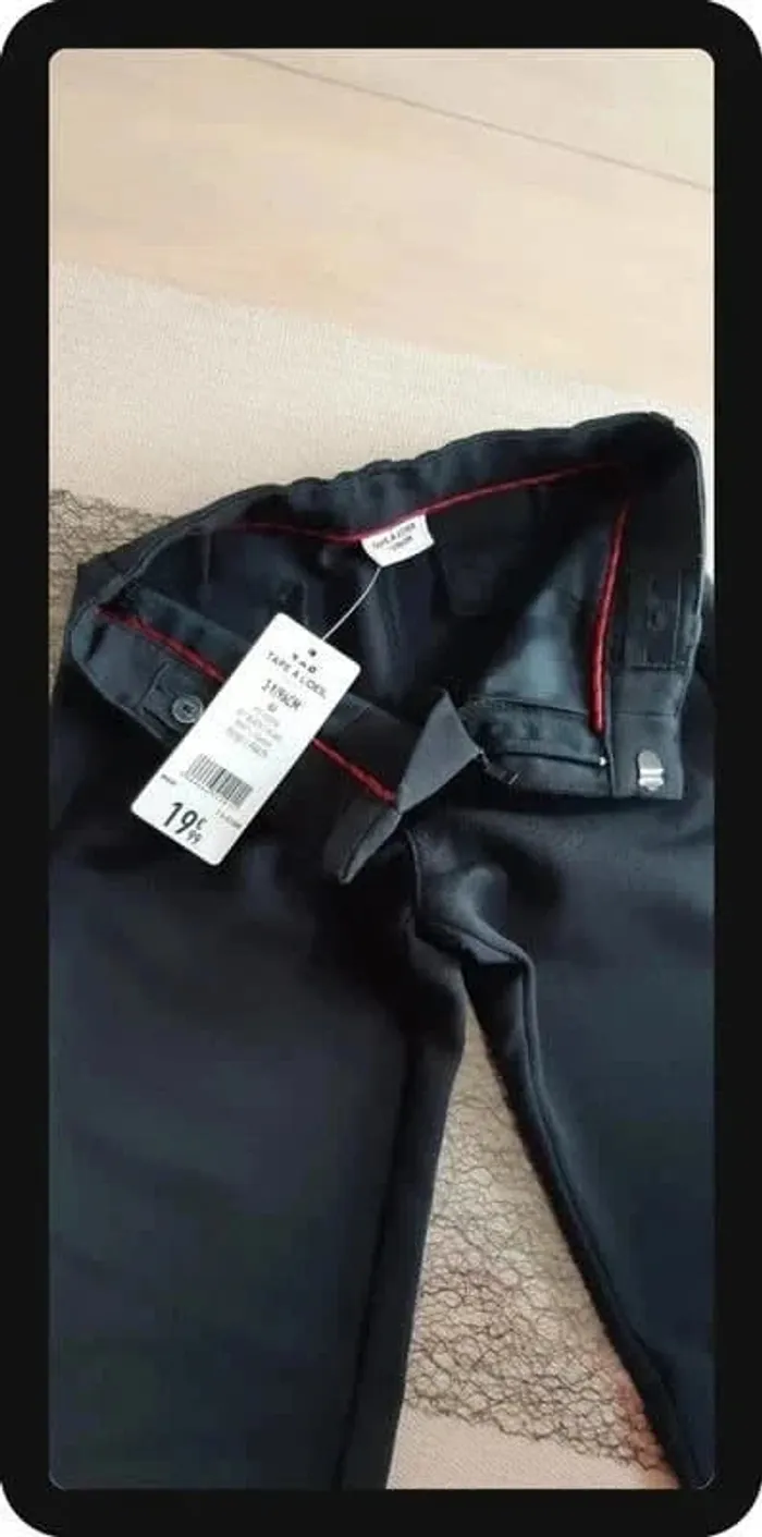 Pantalon de smoking (de costume) noir tape à l'oeil 3 ans neuf avec étiquette - photo numéro 2