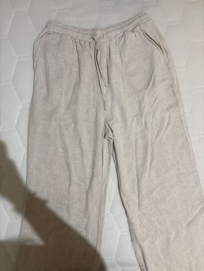 Pantalon fluide beige