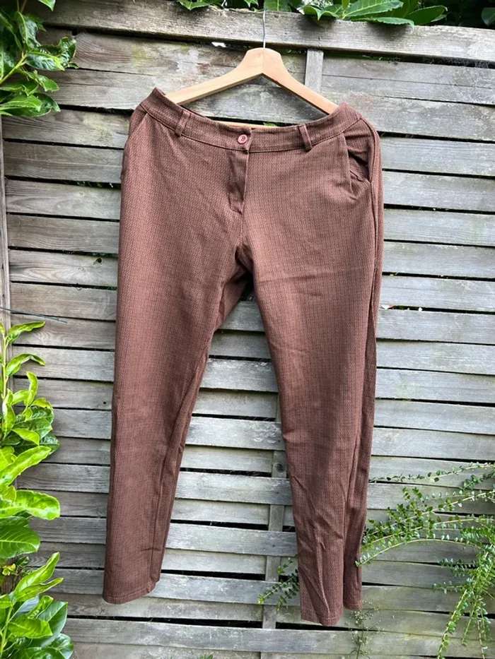 Pantalon femme marron l’olive verte – Taille 44 - photo numéro 3