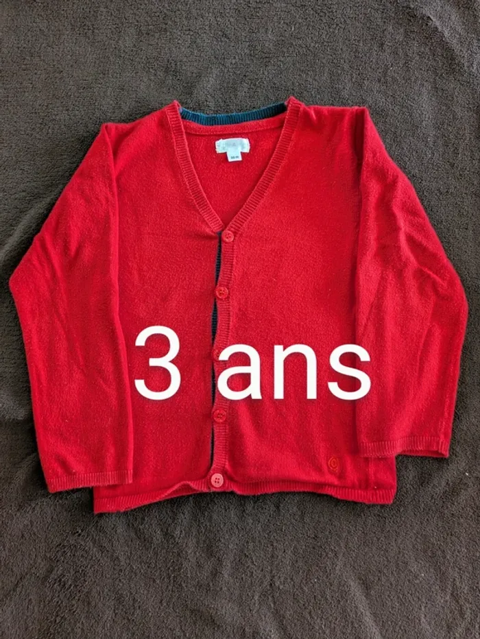 Gilet en V garçon 36 mois
