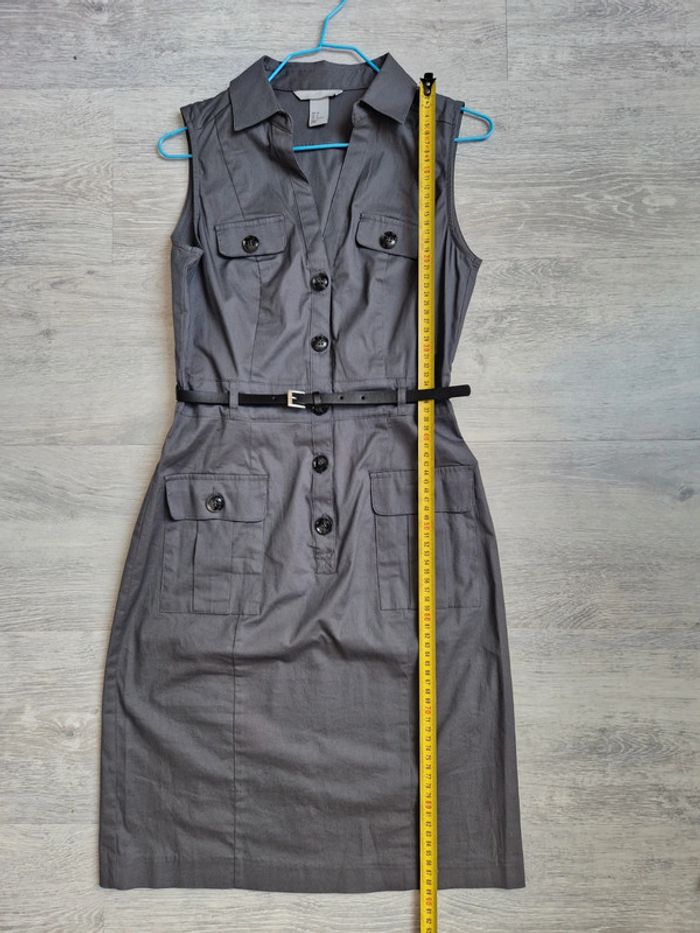 Robe chemise grise H&M neuve 34 - photo numéro 2