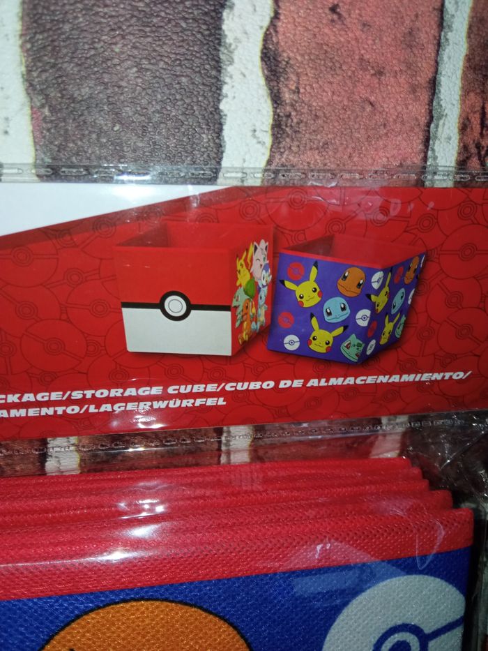 Lot de 2 cubes de rangement rigide pokémon - photo numéro 2