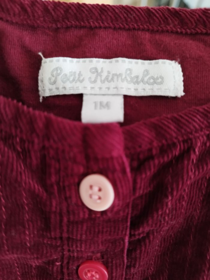 Robe Velours taille 1 mois en très bon état - photo numéro 5