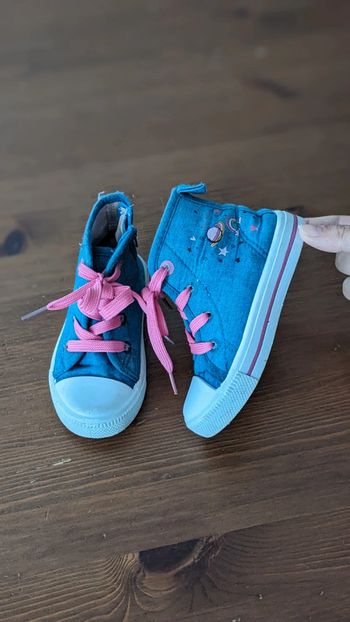 Basket haute en tissu bleu et rose In extenso 22