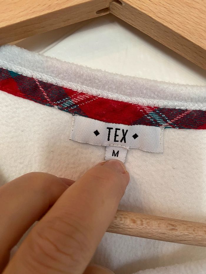 Lot de deux hauts de pyjama rennes Etam et Tex taille M - photo numéro 4