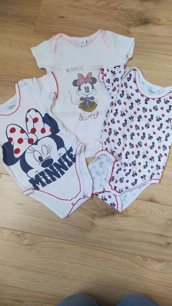 Lot de 3 bodies Minnie