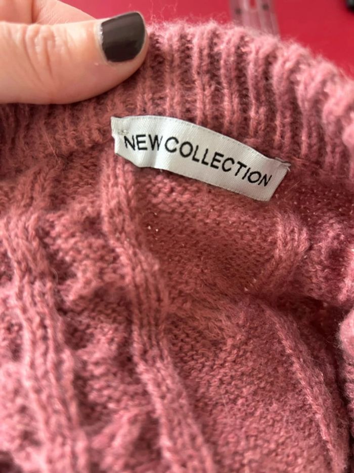 Pull torsadé vieux rose New Collection – Doux et cosy, taille unique (36-42), très bon état 💖 - photo numéro 10