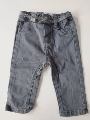 Jeans gris Obaibi 12mois