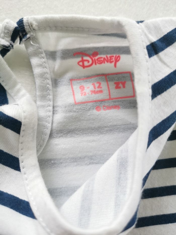 Tee-shirt rayé Minnie et Mickey Disney 9/12 Mois - photo numéro 3