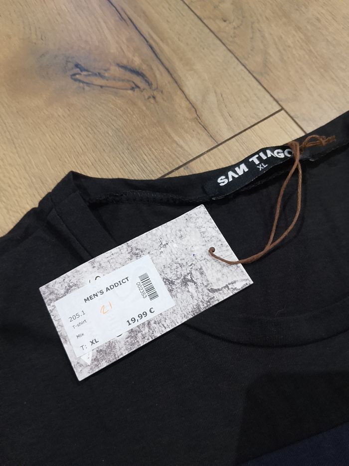 T-shirt noir manches courtes pour homme L MTX - photo numéro 3