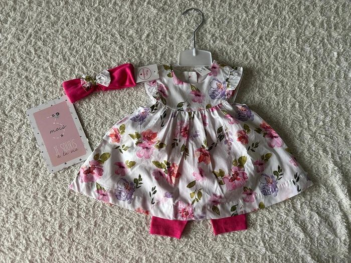 Ensemble été fille robe legging et bandeau