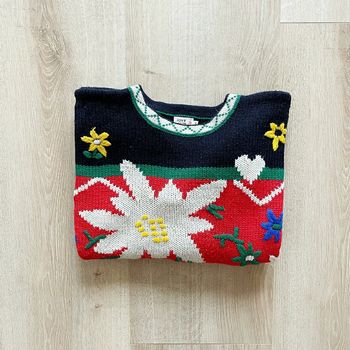 Joye+Fun Pull Winter Femme Flower Sixties Exclusive Vintage Collection (Taille S)