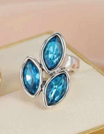 bague bleu acier inoxydable