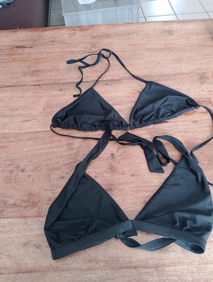 Lot de 2 hauts de maillot de bain noir - Taille L - photo numéro 2