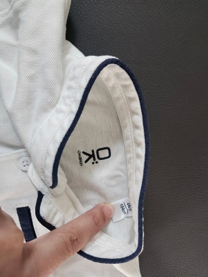 Polo t-shirt ceremonie autre garçon okaidi 4 ans blanc - photo numéro 6