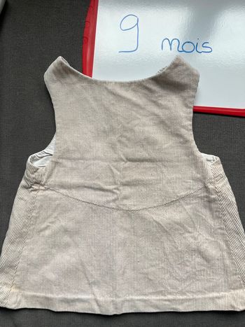 Robe chasuble velours 9 mois