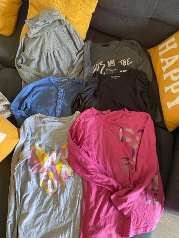 Lot 6 tee shirt longues manches fille 12 ans