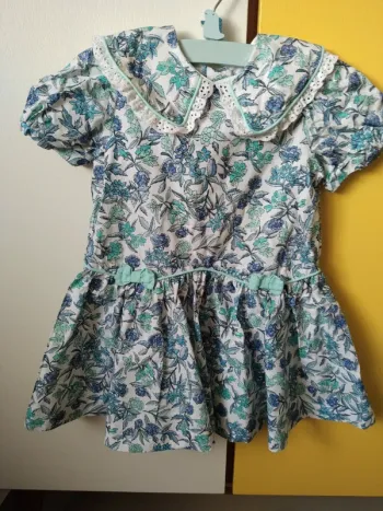 Robe dress vintage fleurs flower baby girl country cottage