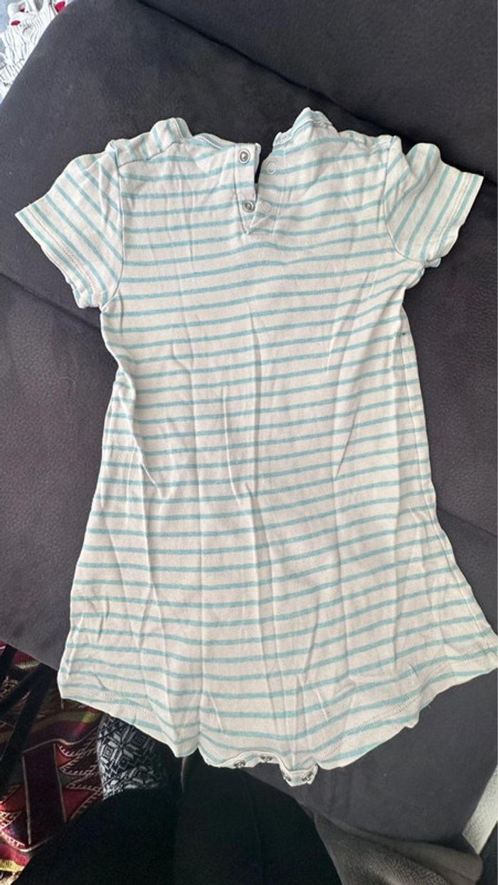 Combicourt marinière monstera Petit Bateau 18 mois TBE (8€) - photo numéro 3